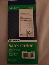 Adams General Purpose Sales Book Carbonless 3-Part- Item#  TC3705, 50 sets-New 