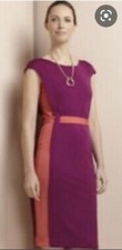 Size 14 Mary Portas Sleeveless Stretchy Purple Mix Dress NEW