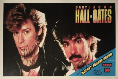 ホール&オーツ　ポスター 1985 HALL AND OATES CONCERT POSTER WALL ART PRINT FACSIMILE SIGNED