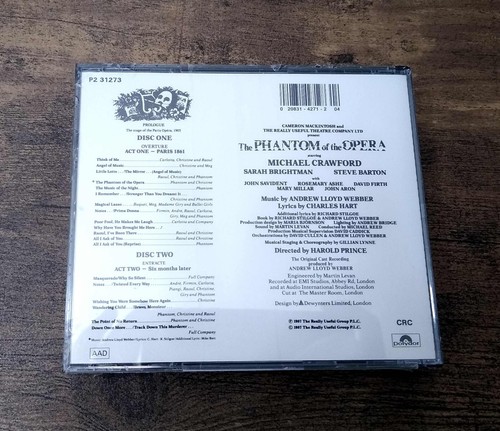 The Phantom Of The Opera - "Original Cast Recording" 2 CD Set SEALED NEW - Picture 2 of 2