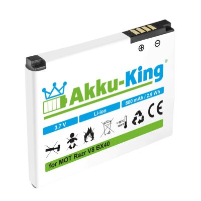 Akku für Motorola RAZR2 V8 V9 V9x V9m Q9h V10 MOTOZINE ZN5 - ersetzt BX40 BX50