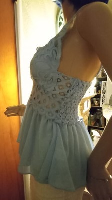 LOVE TREE~   Strappy Lacey Flowy Sexy Romantic V~Neck Tank Top Blouse