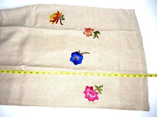 Donna Morgan Women's Dress SZ 8P Midi Linen Floral Embroidery Lined Cottage Core - Picture 8 of 11