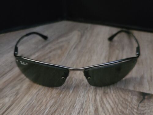 RAY-BAN 3183 Silver Frames 004/9A Sunglasses 63□15 125 Gray Lenses - Afbeelding 1 van 10