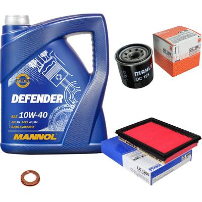 MAHLE Inspektionspaket 5 L MANNOL Defender 10W-40 für Nissan Pulsar Schrägheck