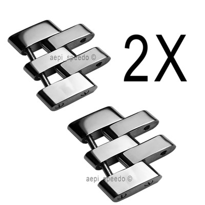 2X ORIGINAL BREITLING CHRONOMAT EVOLUTION 20MM POLISHED LINKS A13356 357A / 372A