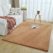Rabbit Fur Rug Soft Thick Large Anti Slip Fluffy Rugs Living Room Bedroom Carpet