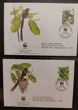 O) 1996 SEYCHELLES, WWF - WORLD WILDLIFE FUND, BIRDS - BLACK PARADISE FLYCATCHER