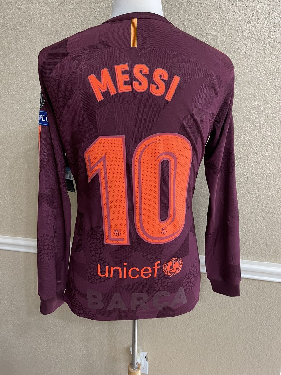 NIKE FC Barcelona Messi 10 長袖紫ピンク ユニフォーム Barcelona