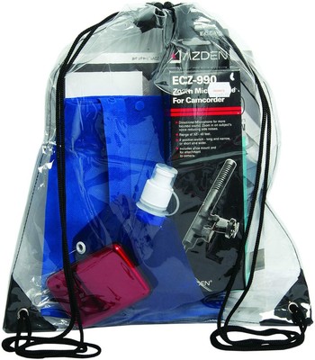 small clear drawstring bags