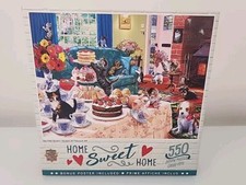 MasterPieces Puzzle 550 Pieces Home Sweet Home Cat Lovers Tea Time Terrors Puppy