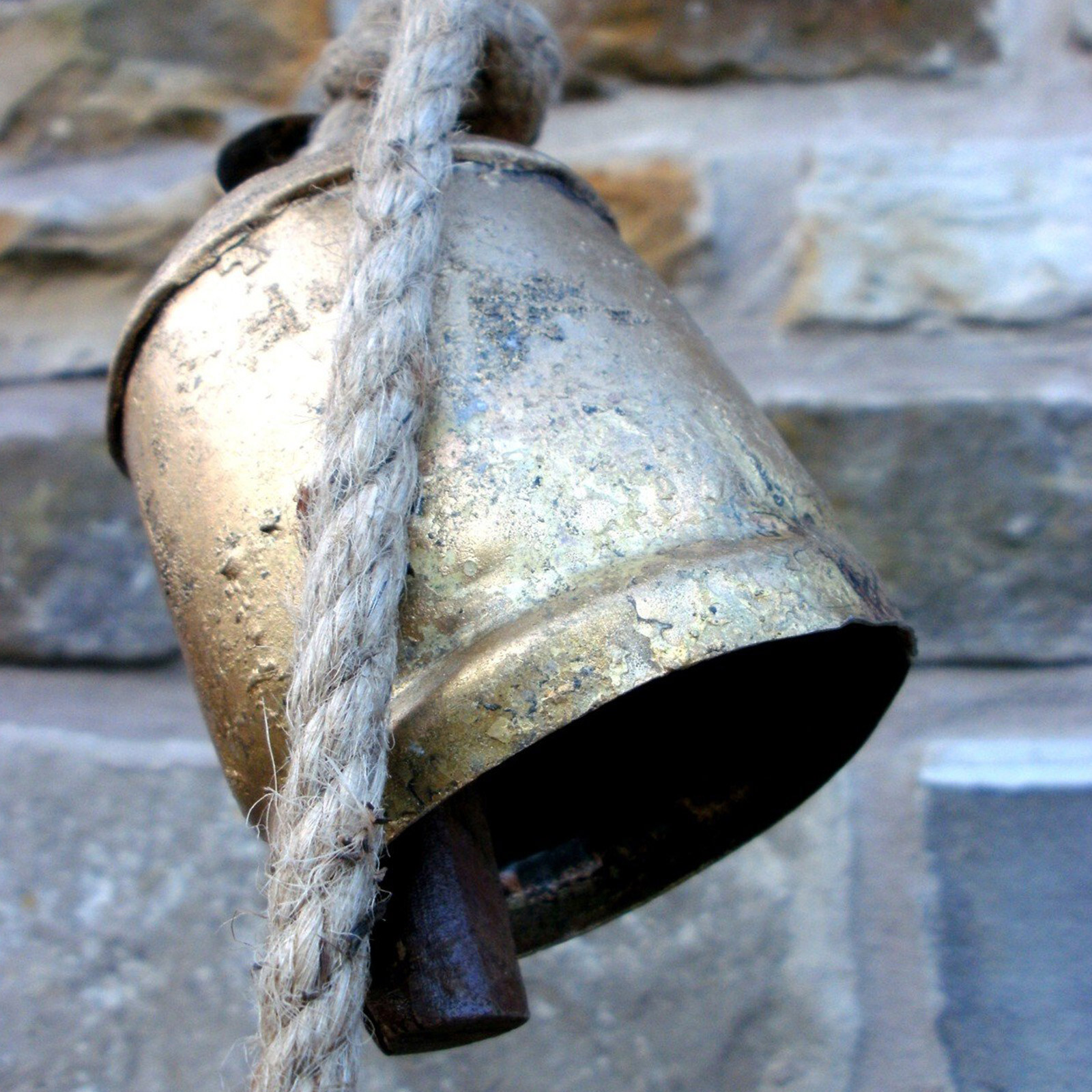 Metal Giant Cow Bells Huge Vintage Rustic Lucky Hanging Bells On Rope