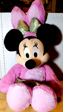 Disney Minnie Mouse 2018 Medium Plush 14" Easter Bunny Pink Made In Vietnam
