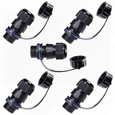 ANMBEST 5PCS Panel Mounting RJ45 Waterproof Connector  Assorted Styles 