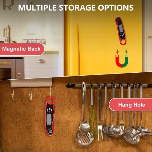 Digital Meat Thermometer Wire Probe Auto On Off Fast Precise Read LCD Display - Picture 5 of 7