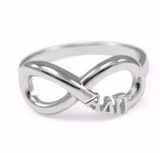 Alpha Delta Pi Sterling Silver Infinity Ring | Sorority Gifts | Big and Little