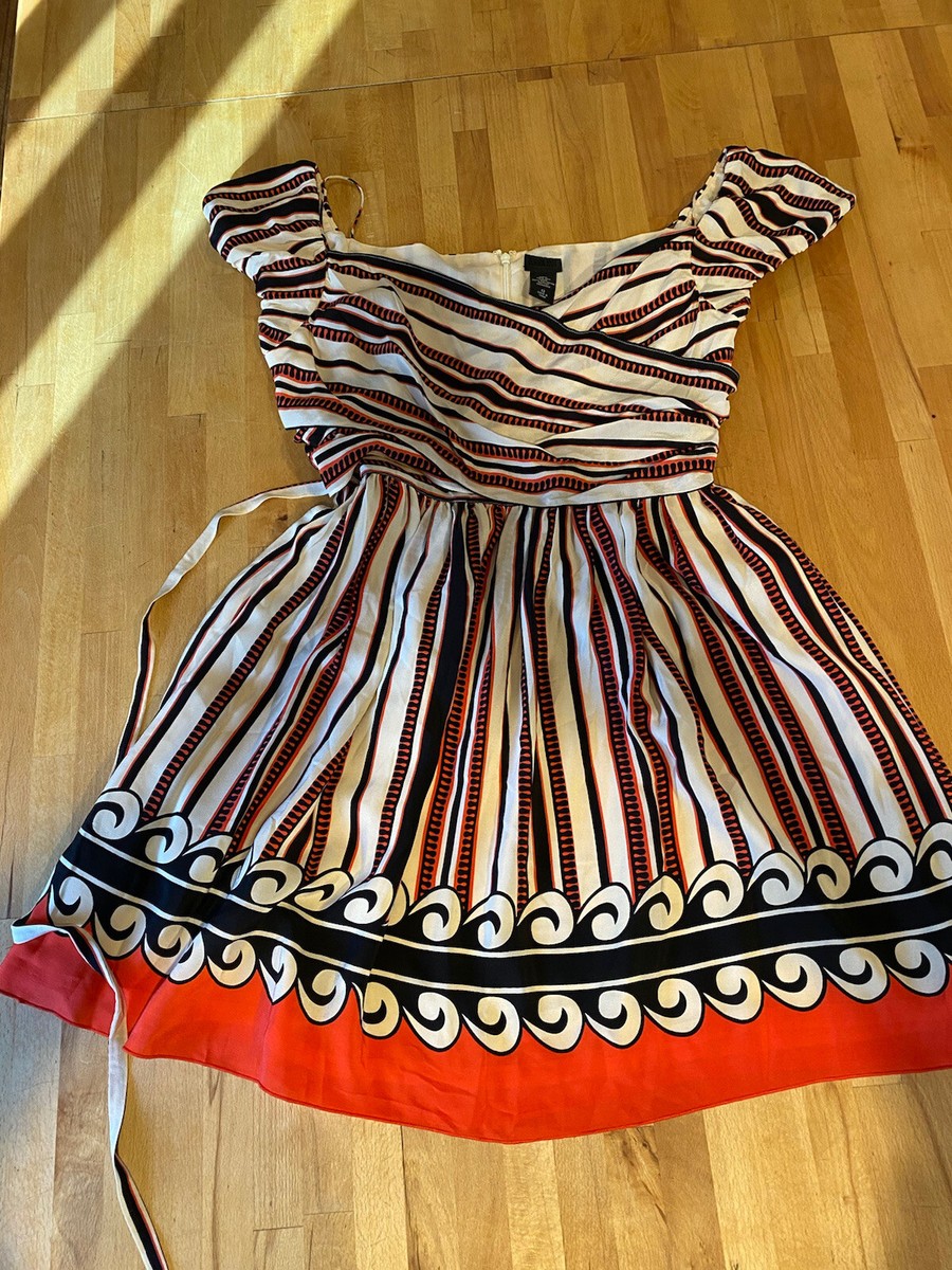 sachin and babi light blue dress Anna Sui For Target Size 13 Ivory/red/black holiday party dress NWT