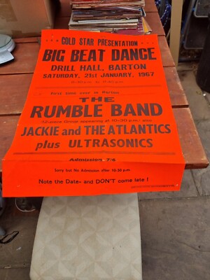 Vintage Poster Gold Star Präsentation Big Beat Dance The Ultraschall 