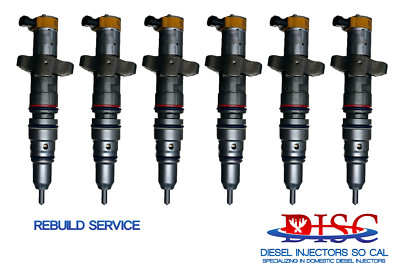 Caterpillar C7 CAT Injector Rebuild Service - Set of Six 10R4761 10R4762 10R4763