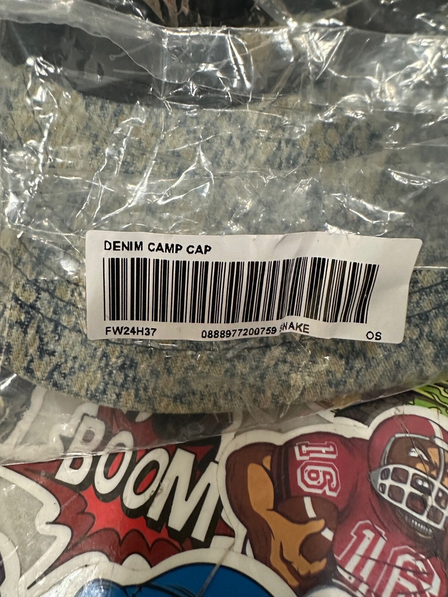 Supreme Denim Camp Cap Box Logo Hat in Snake Print FW24