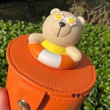 New Starbucks 2022 China Orange Cute Bear Mini Coin Bag Storage Box