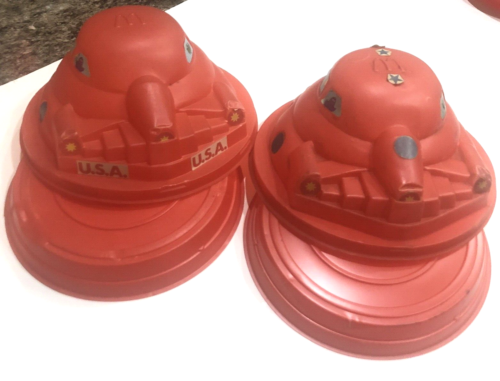 McDonald's Spaceship Happy Meal Boxes Set de Seis LOTE 1981/1982 4 Rojo 2 Azul De Colección - Imagen 15 de 17