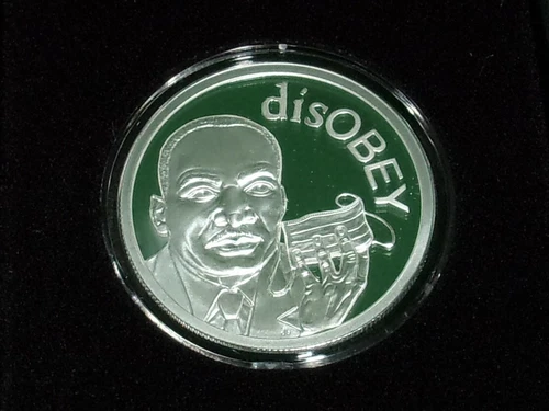 2021 Silver Shield disOBEY V2 MLK 1 oz Silver PROOF w/ BOX & COA #167 or Lower