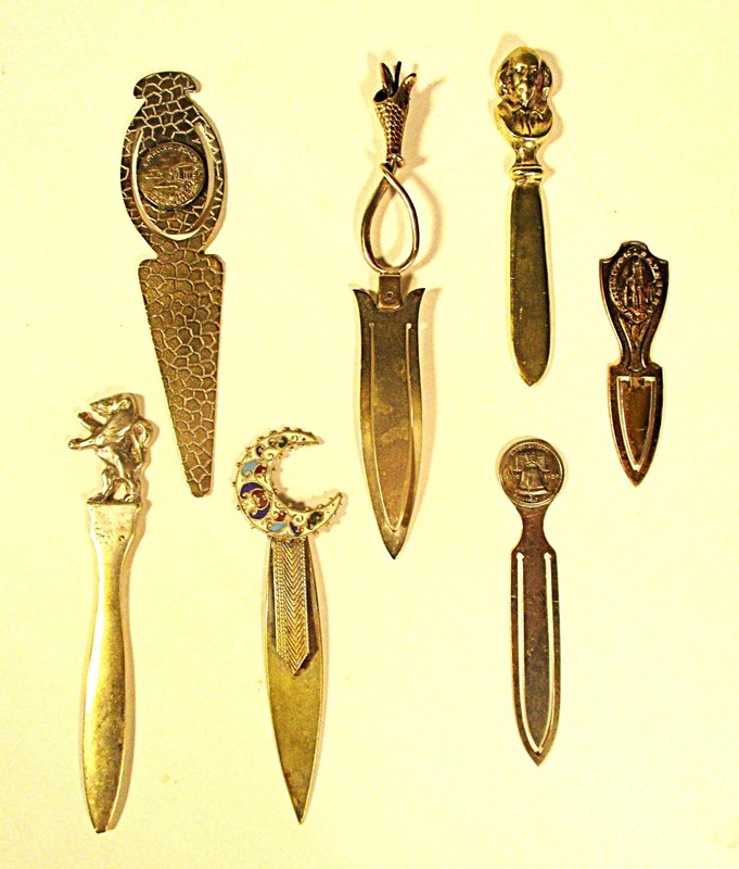 7 Old and  Antique Metal Bookmarks