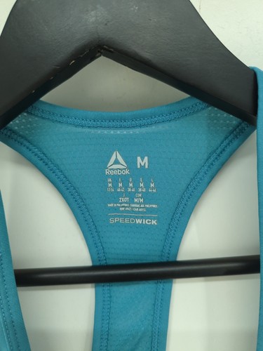 Reebok Women's T-Shirt M Blue 100% Other Sleeveless Basic - Picture 5 of 5