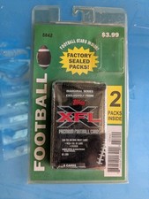 2001 Topps XFL Inaugural Series Premium Football Cards 2-Pack Blister Unopened