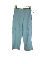 Deadstock VTG 90s Streetwear Skater Cargo Pants Womens Small Baggy Powder Blue