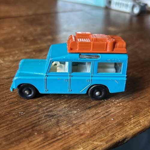 VINTAGE LESNEY MATCHBOX Green Land Rover Safari No. 12 Fabriqué en