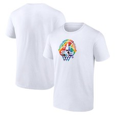 Men's White Chicago Sky Team Logo Pride T-Shirt