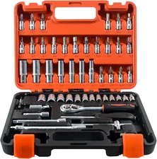 53PCS Mechanics Tools Set Car Repair Tool Kit Set Box for Home Socket Wrench Set