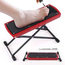 Pedicure Foot Rest 6 Heights 4.5" to 10.5" Red Foldable Non-Slip Metal - Easy