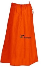 100 Cotton Petticoat For Saree, Adjustable Waist Sari One Size Orange