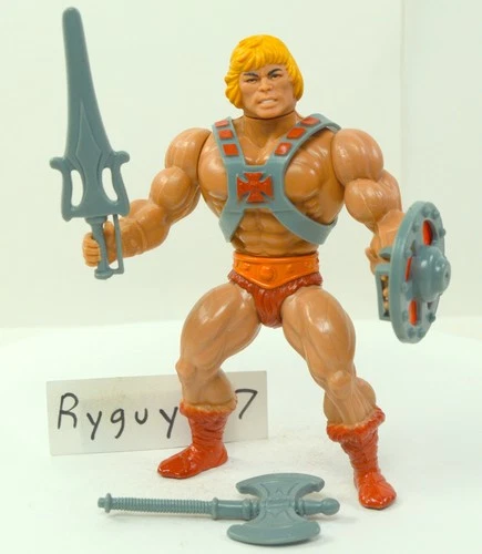 MOTU, He-Man, Masters of the Universe, vintage, complete, original, figure, 100%