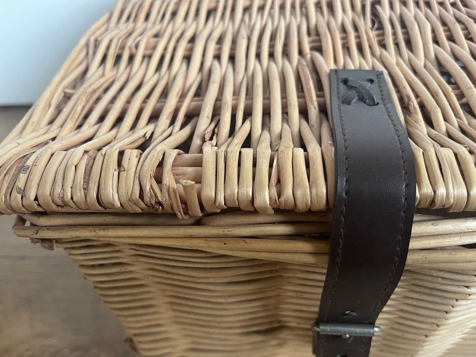 Großer Weidenkorb Aufbewahrungs Korb mit Deckel 50 x 37 x 30 Weiden Truhe - Bild 4 von 4