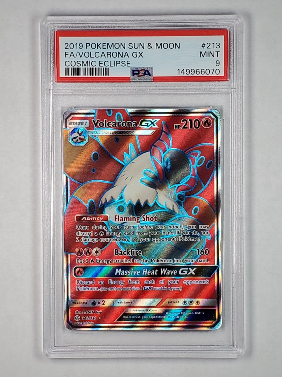 Volcarona GX 213/236 Ultra Rare SM: Cosmic Eclipse PSA 9 Mint 2019