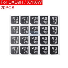 20PCS 20TB SAS 12GB 7.2K DXD9H X7K8W Tray Caddy Adhesive Stickers Labels