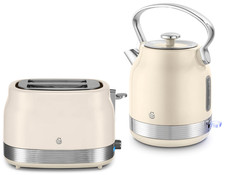 Image of Swan Retro Revive Cream Traditional StoveTop Design Kettle & 2 Slice Toaster Set