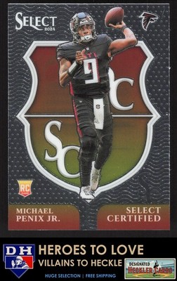 2024 Panini Select Select Certified Rookies Michael Penix Jr. #9 Falcons RC