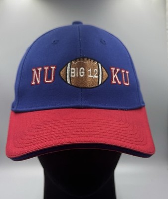 Vintage Big 12 Matchup Cap Featuring  Rivalry Between Nebraska And Kansas M/L 