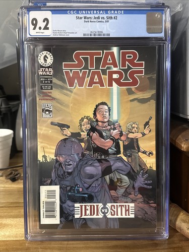 Star Wars Jedi vs Sith #2 CGC 9.2 White Pages Dark Horse 2001 High Grade