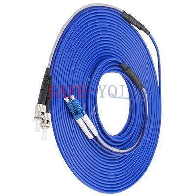 80M Indoor Armored Single-mode LC to ST UPC Duplex Fiber Optic Cable Patch Cord 