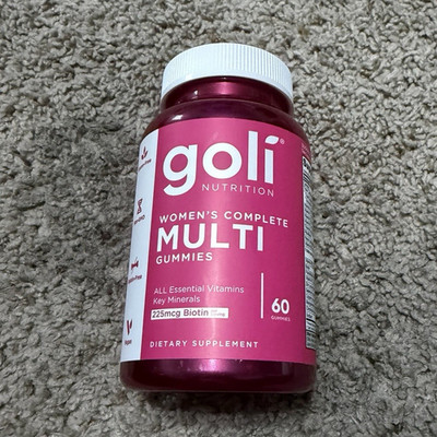 Goli Nutrition Women's Multi Gummies Vegan Biotin B12 D K Folic Acid 60 Count