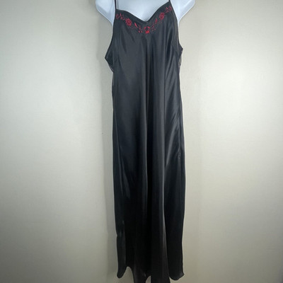 Vintage Y2K Whimsigoth Slip Dress NWT Medium Chemise Mesh Back Indie Silky Maxi