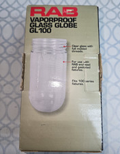 NEW RAB VAPORPROOF GLASS GLOBE GL100, CLEAR GLASS