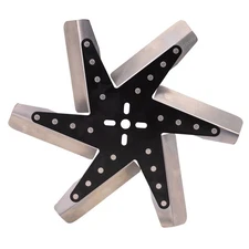 Derale 15" High Performance Stainless Steel Standard Rotation Flex Fan, Black