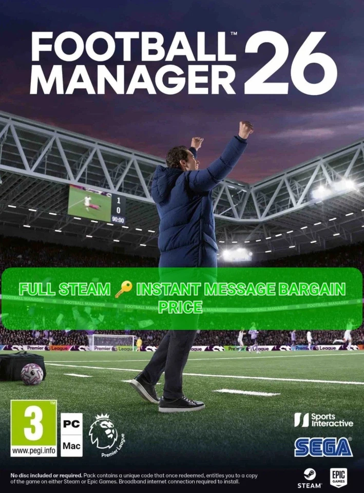 Football Manager 26 PC/MAC GAME STEAM / EPIC ACTIVATION🔑🚀 Instant Message